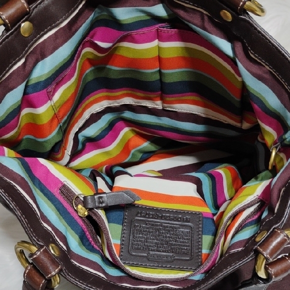 Authentic Coach Lily Legacy Turn Lock Brown Leather Shoulder Bag W Dust Bag - Picture 12 of 15